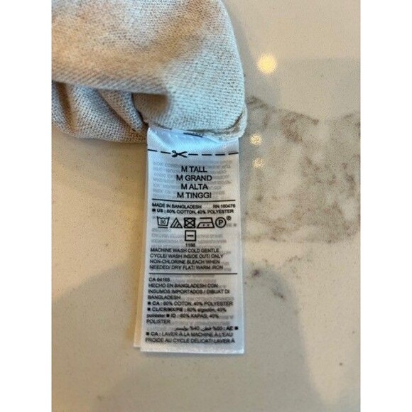 Womens Old Navy Cotton Crewneck Long Sleeve Sweater Size M Tall Cream NWT - Picture 11 of 11